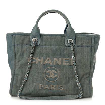 Chanel Denim Small Deauville Tote Light Blue 1 of 10