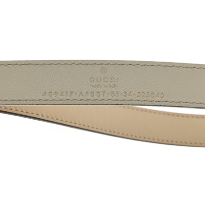 Gucci Calfskin Double G 20mm Belt 85 34 Mystic White 6 of 6