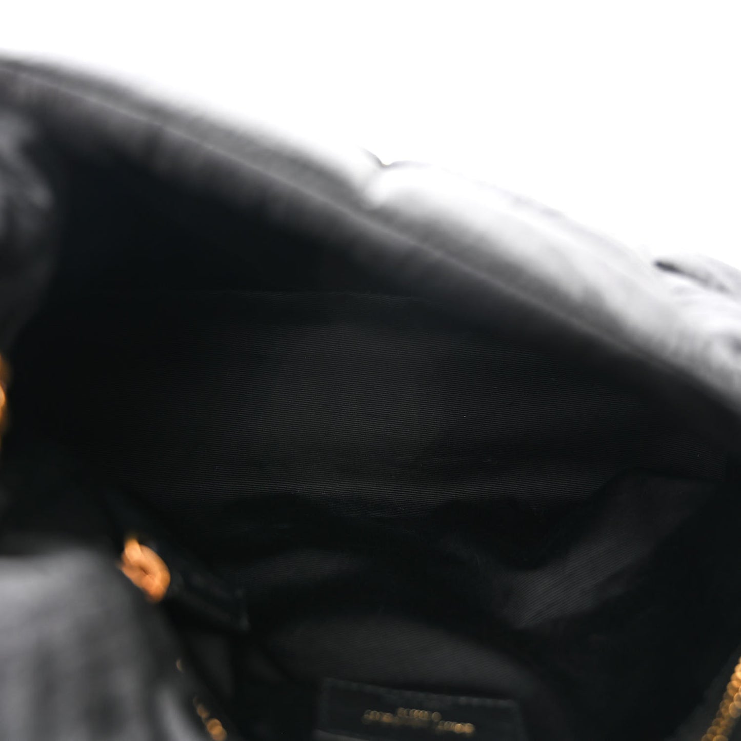 Nylon Quilted Small Loulou Puffer Monogram Chain Satchel Black