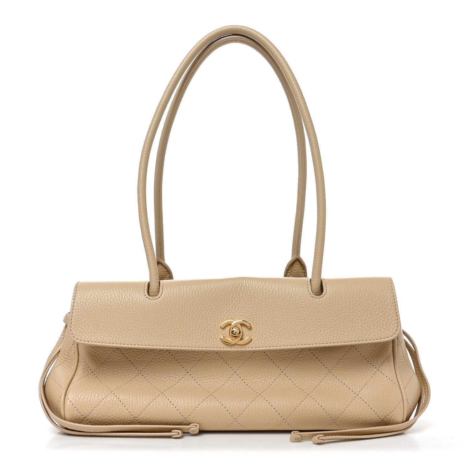 Chanel Grained Calfskin Stitched Urban Essentials Small Shopping Bag Beige 1 of 10