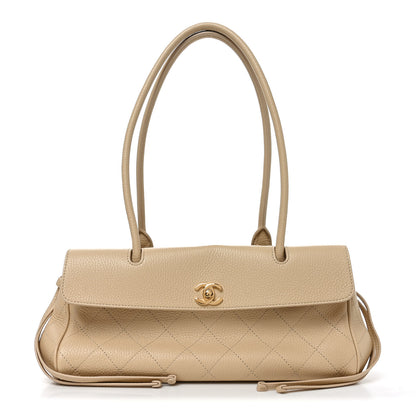 Chanel Grained Calfskin Stitched Urban Essentials Small Shopping Bag Beige 1 of 10