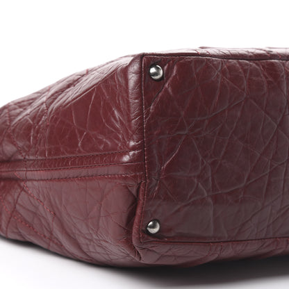 Chanel Aged Calfskin Large Shopping In Moscow Tote Burgundy 8 of 10