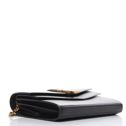 Saint Laurent Smooth Calfskin Monogram Sulpice Chain Wallet Black 5 of 8