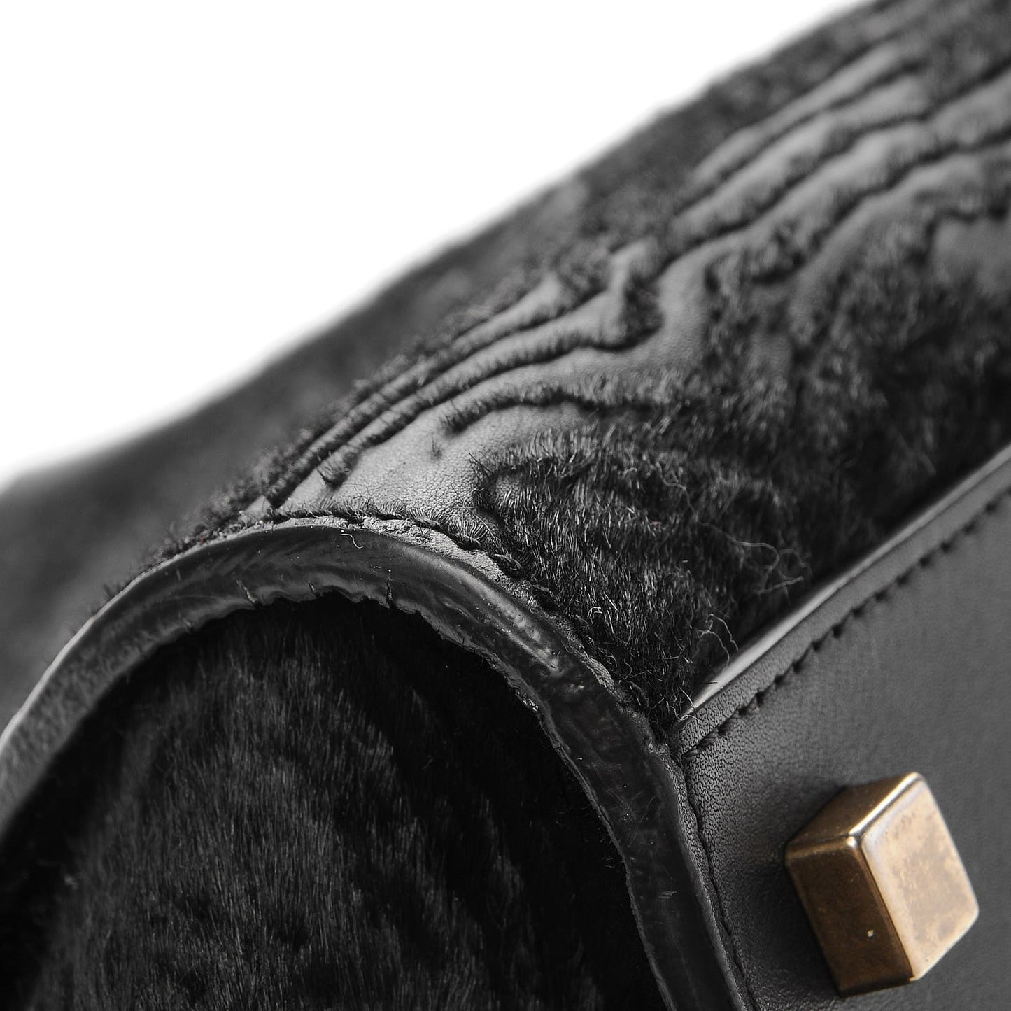 Astrakhan Pony Hair Medium Phantom Luggage Black