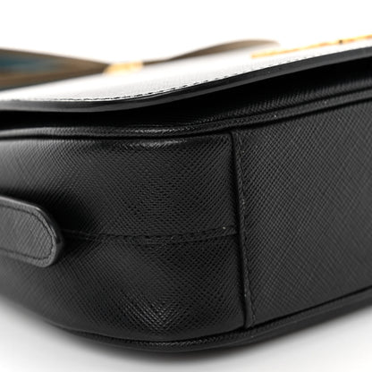 Prada Saffiano Flap Crossbody Black 8 of 12
