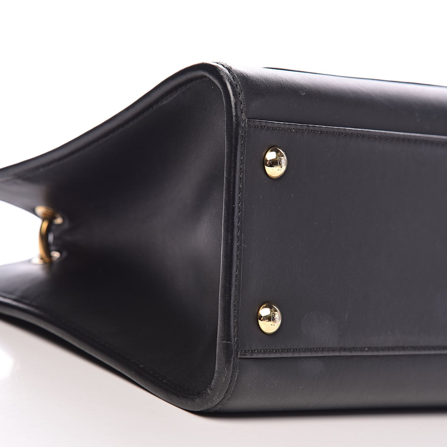 Vitello Century F is Fendi FF 1974 Embossed Small Runaway Satchel Black Maya