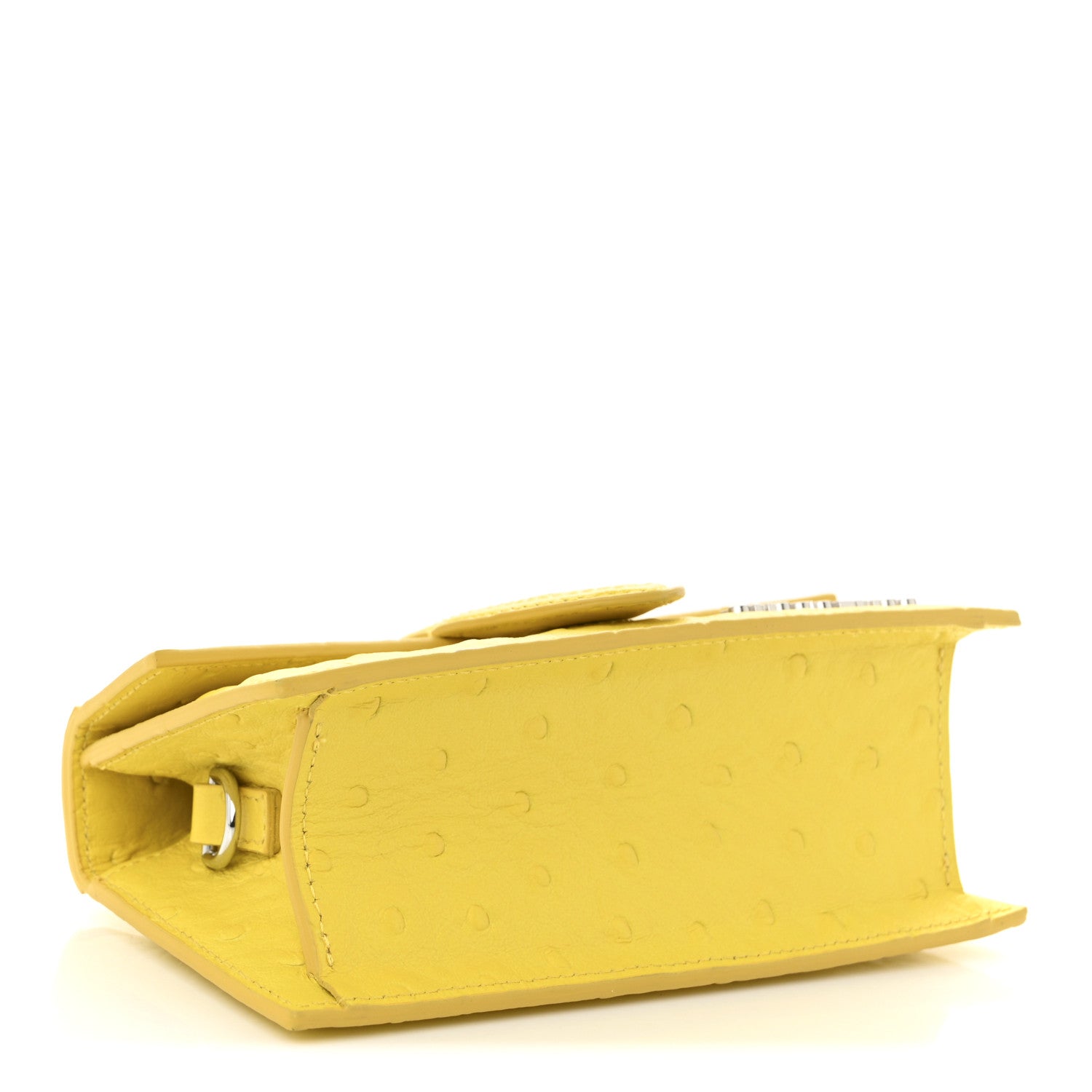 Jacquemus Calfskin Ostrich Embossed Le Bambino Yellow 4 of 9