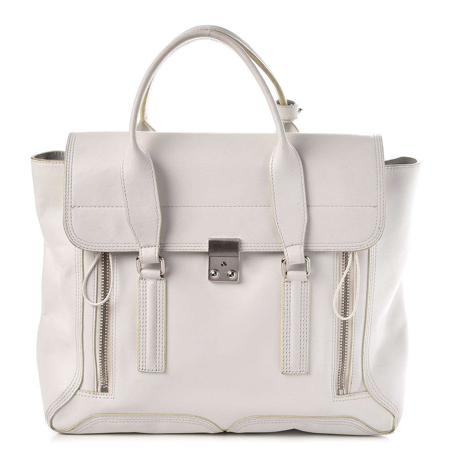 3.1 Calfskin Large Pashli Satchel White