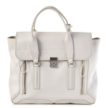 3.1 Phillip Lim 3.1 Calfskin Large Pashli Satchel White 1 of 23