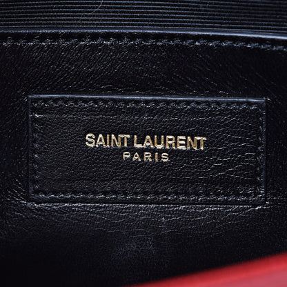 Saint Laurent Grain De Poudre Classic Monogram Cassandre Clutch New Red 6 of 11