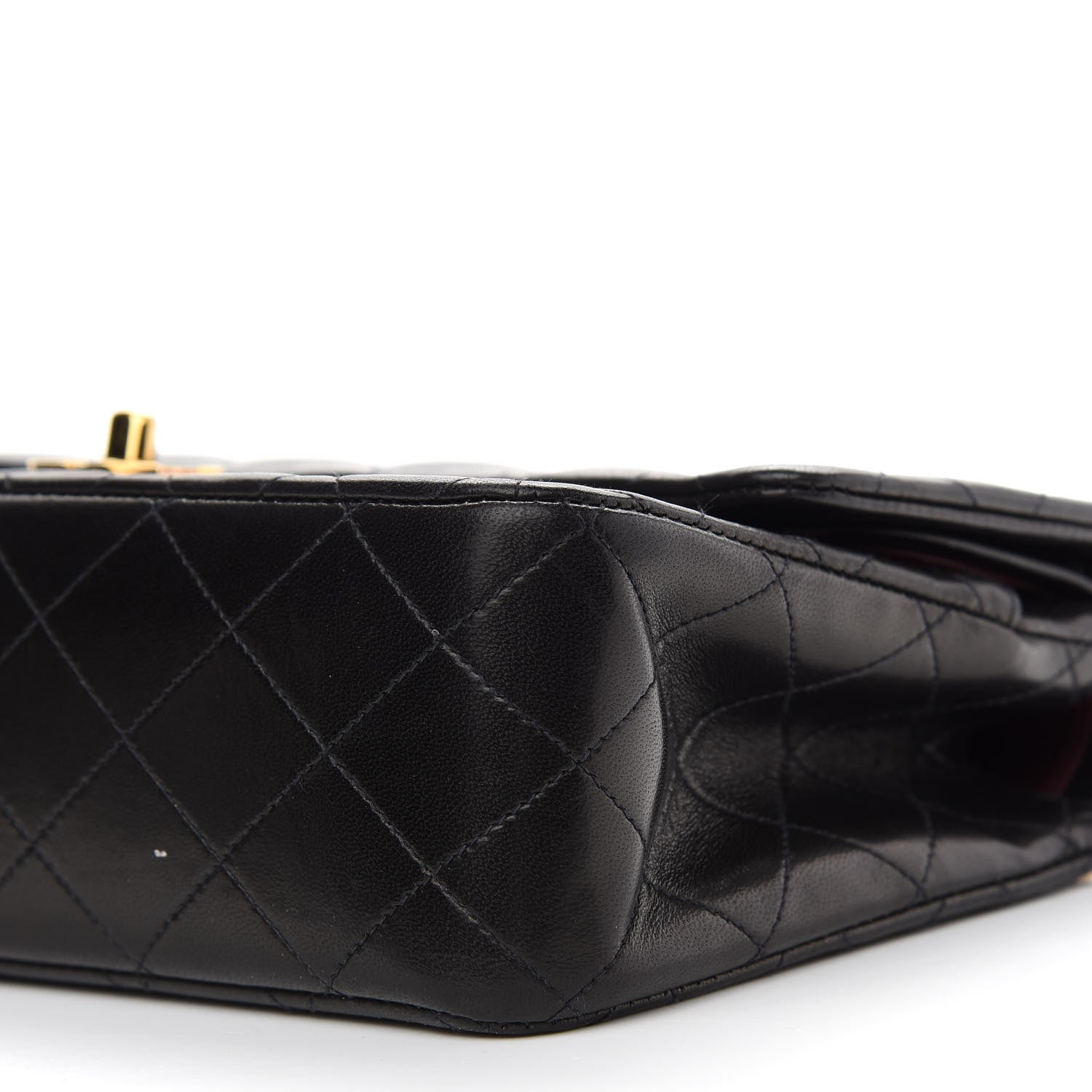 Chanel Lambskin Quilted Medium Double Flap Black 10 of 11