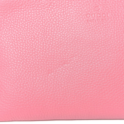 Gucci Pebbled Calfskin Large Bamboo Clutch Pink 8 of 8