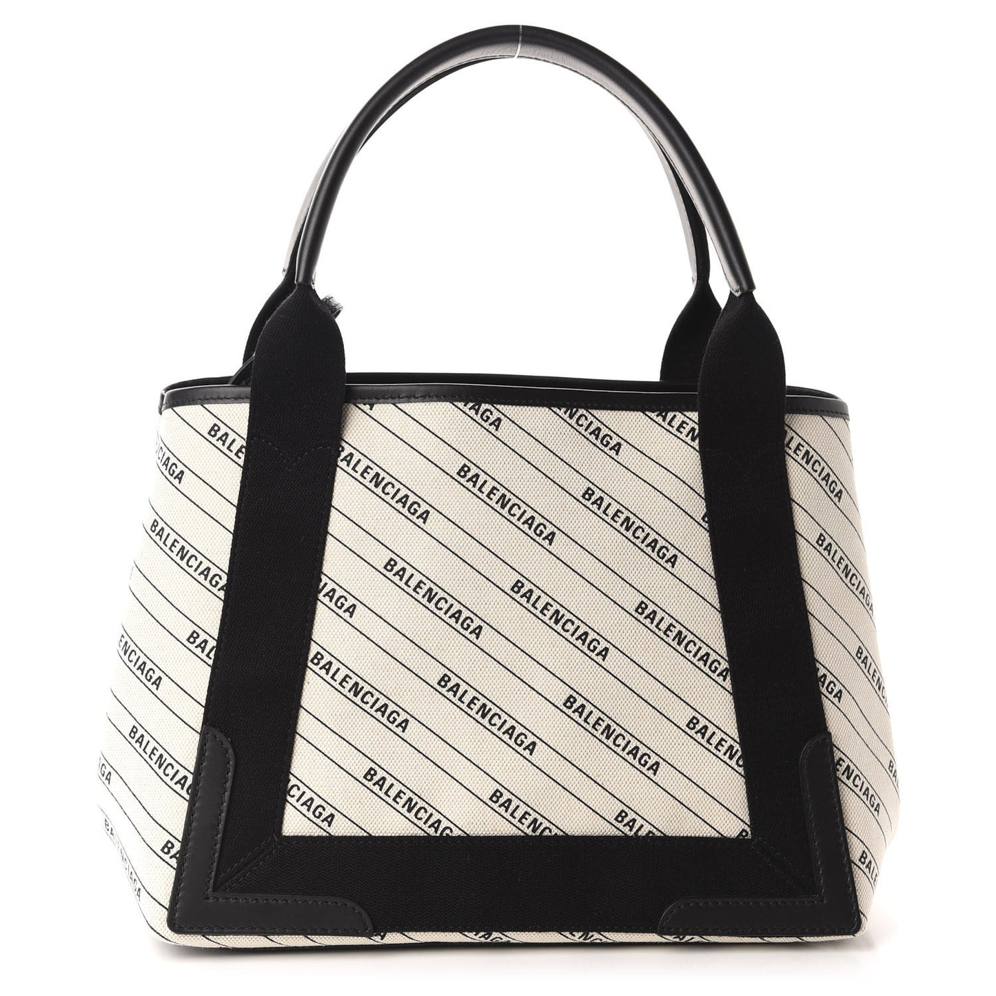 Canvas Logo S Navy Cabas Natural Black