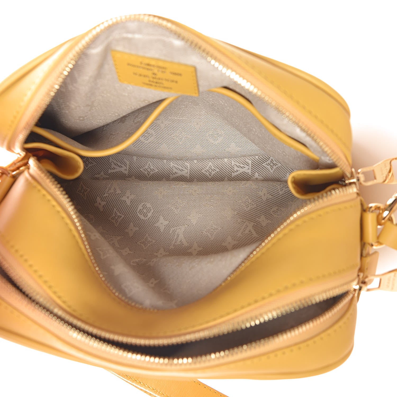 Louis Vuitton Supple Calfskin Paname Take Off Flight Bag Yellow 5 of 14
