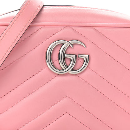 Gucci Calfskin Matelasse Mini GG Marmont Chain Shoulder Bag Wild Rose 8 of 15