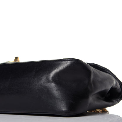 Chanel Lambskin Quilted Medium Double Flap Bijoux Chain Black 8 of 8