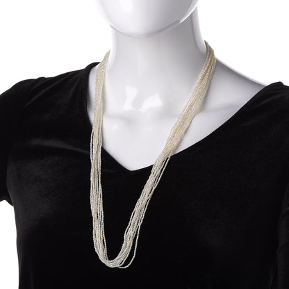 Mikimoto 14K Yellow Gold Akoya Seed Pearl Multi Strand Necklace 28" 3 of 7