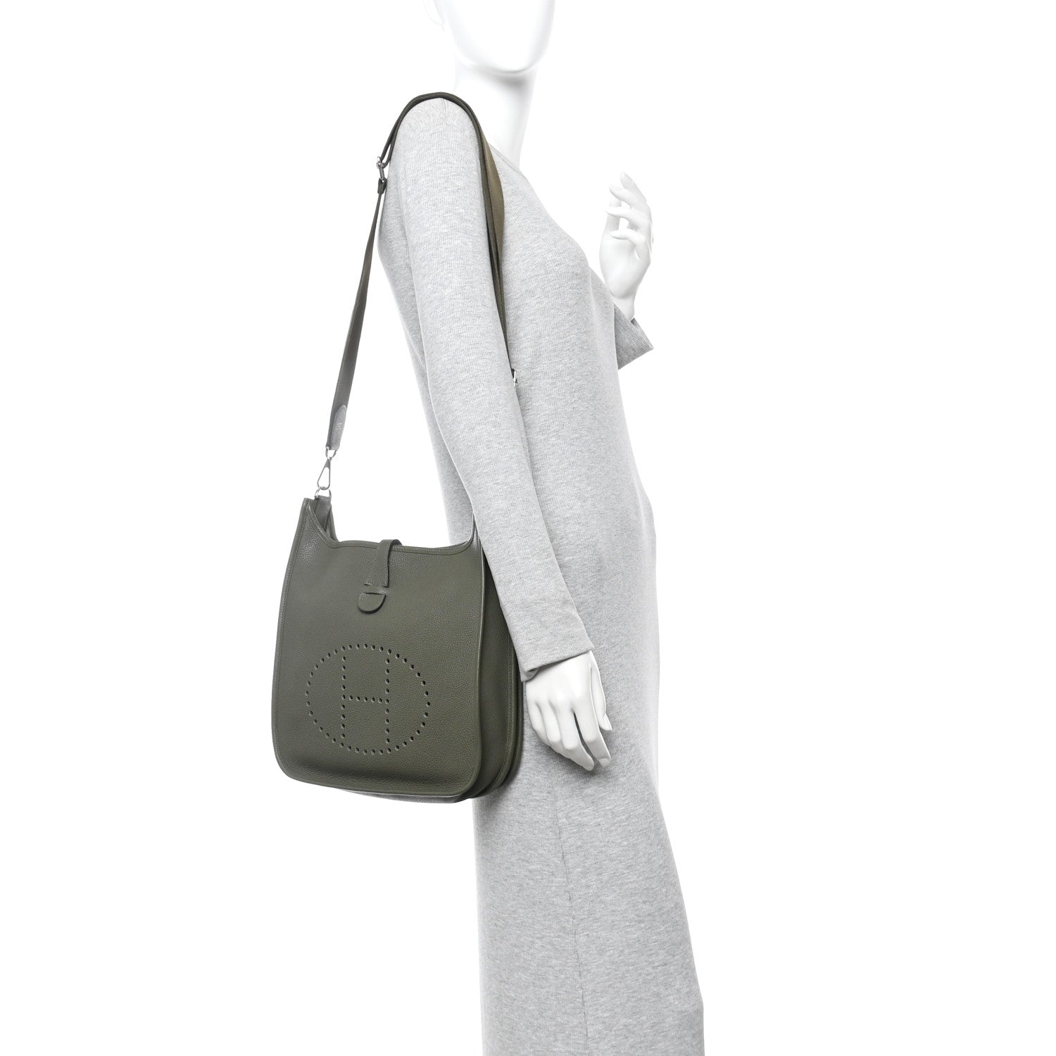 Hermes Taurillon Maurice Evelyne III PM Vert Olive 2 of 11