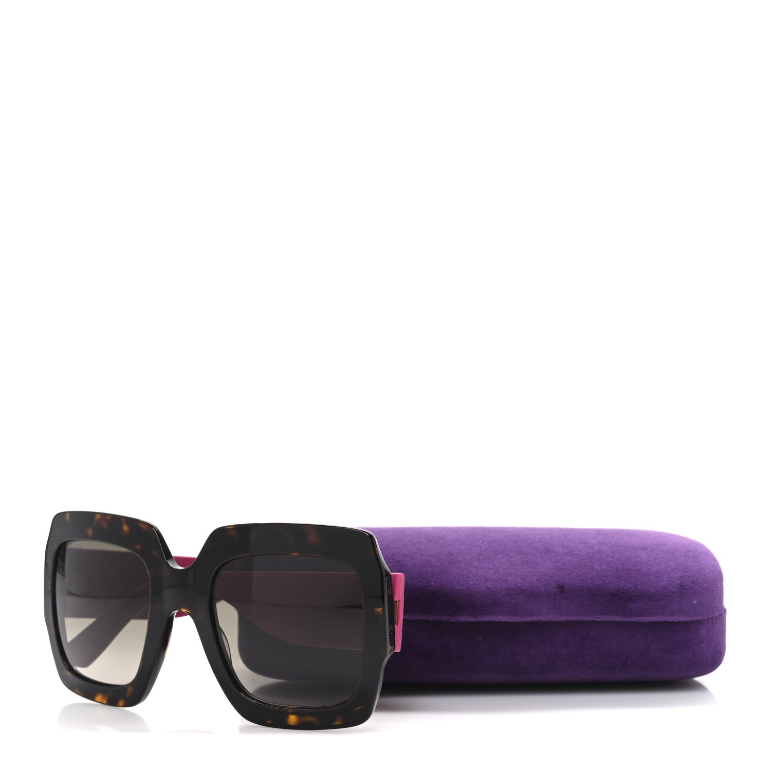 Gucci Square Frame GG0102S Sunglasses Glitter Pink Multi 8 of 8