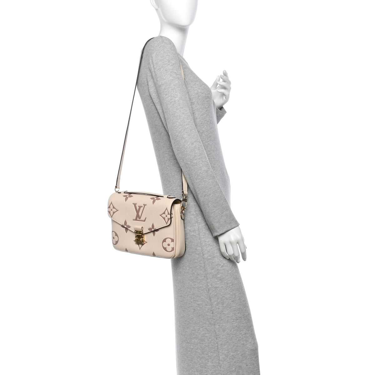 Louis Vuitton Empreinte Monogram Giant Pochette Metis Creme Bois De Rose 2 of 10