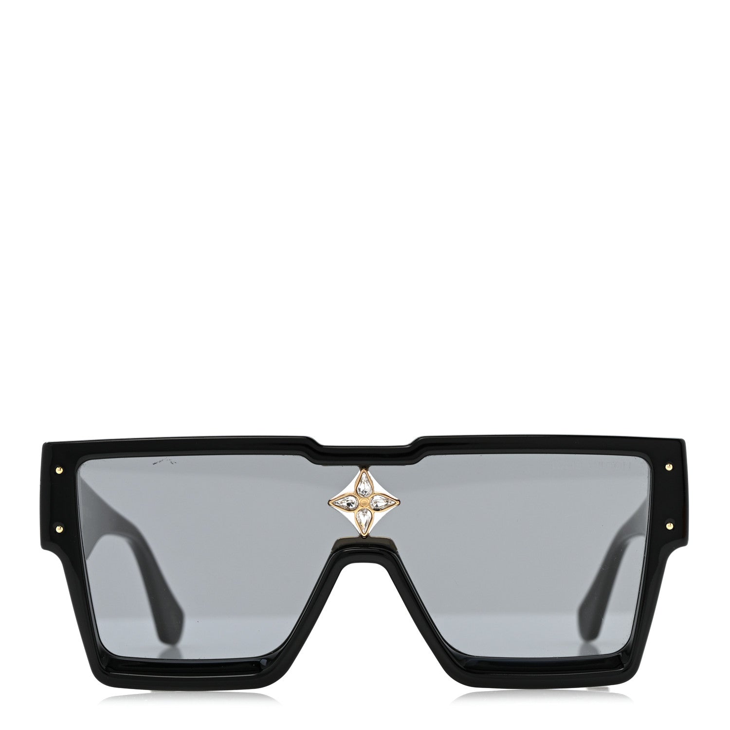 Louis Vuitton Acetate Swarovski Crystal Cyclone Sunglasses Z1578W Black 2 of 8
