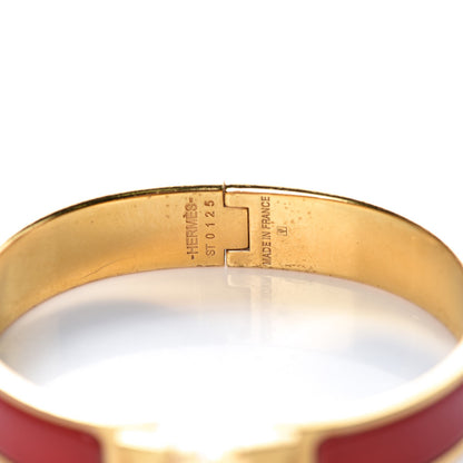Hermes Enamel Narrow Clic Clac H Bracelet PM Red 4 of 5