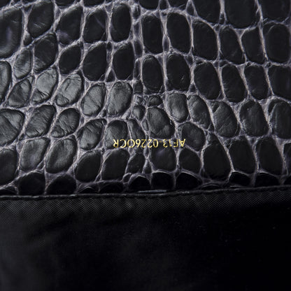 3.1 Phillip Lim 3.1 Calf Hair Calfskin Crocodile Embossed Mini Pashli Satchel Antique Grey Olive 9 of 10