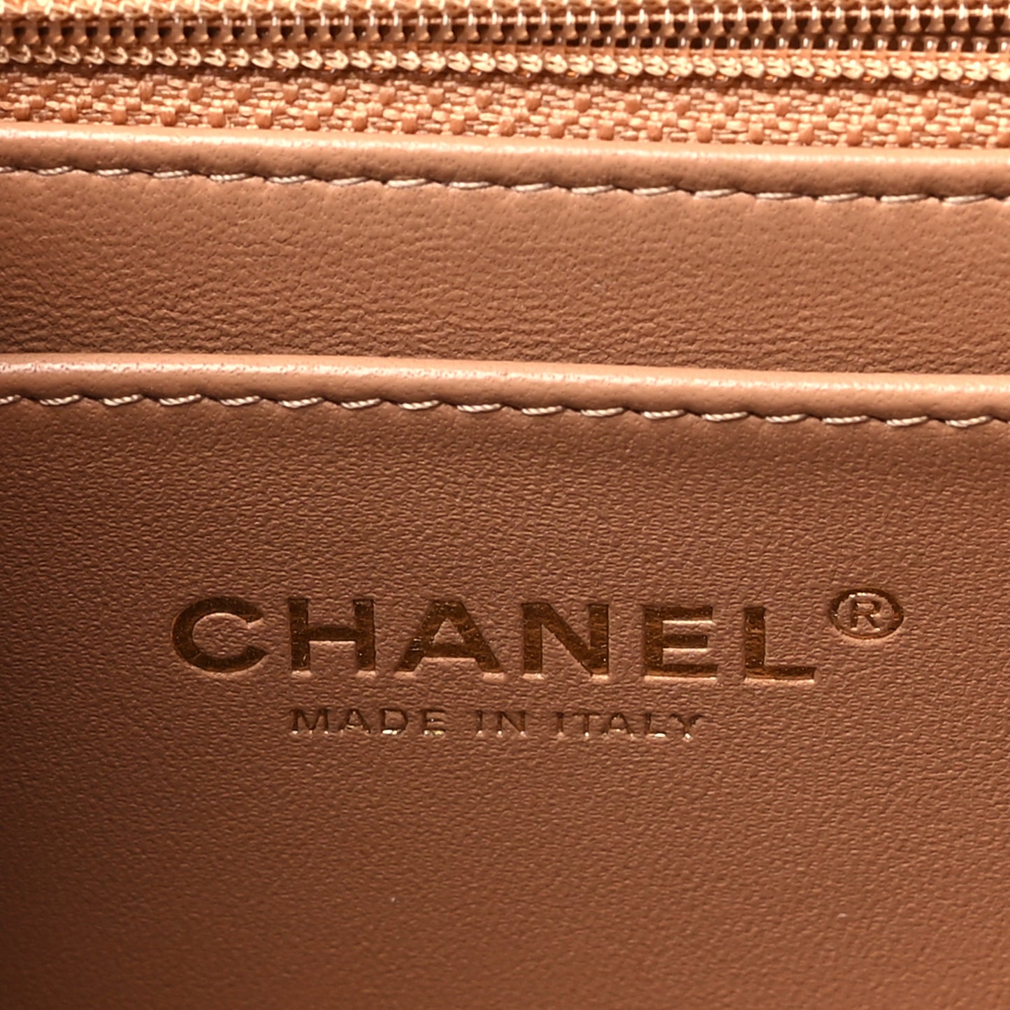 Lambskin Quilted Mini Rectangular Flap Brown