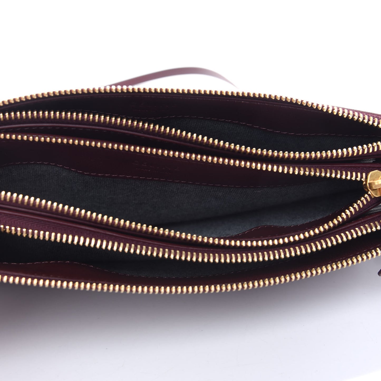 Lambskin Large Trio Crossbody Bag Burgundy