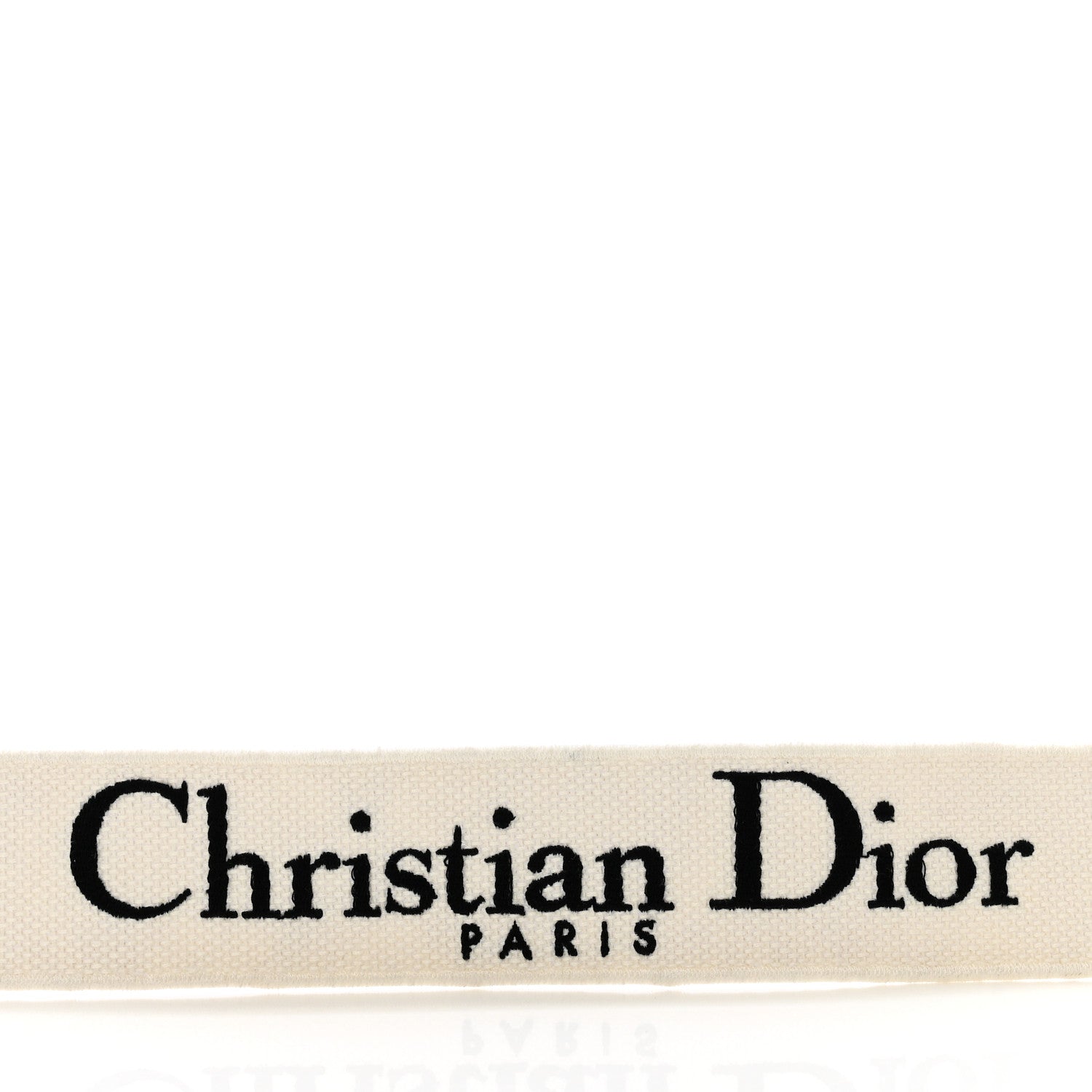 Christian Dior Canvas Embroidered Logo Shoulder Strap White Black 3 of 3