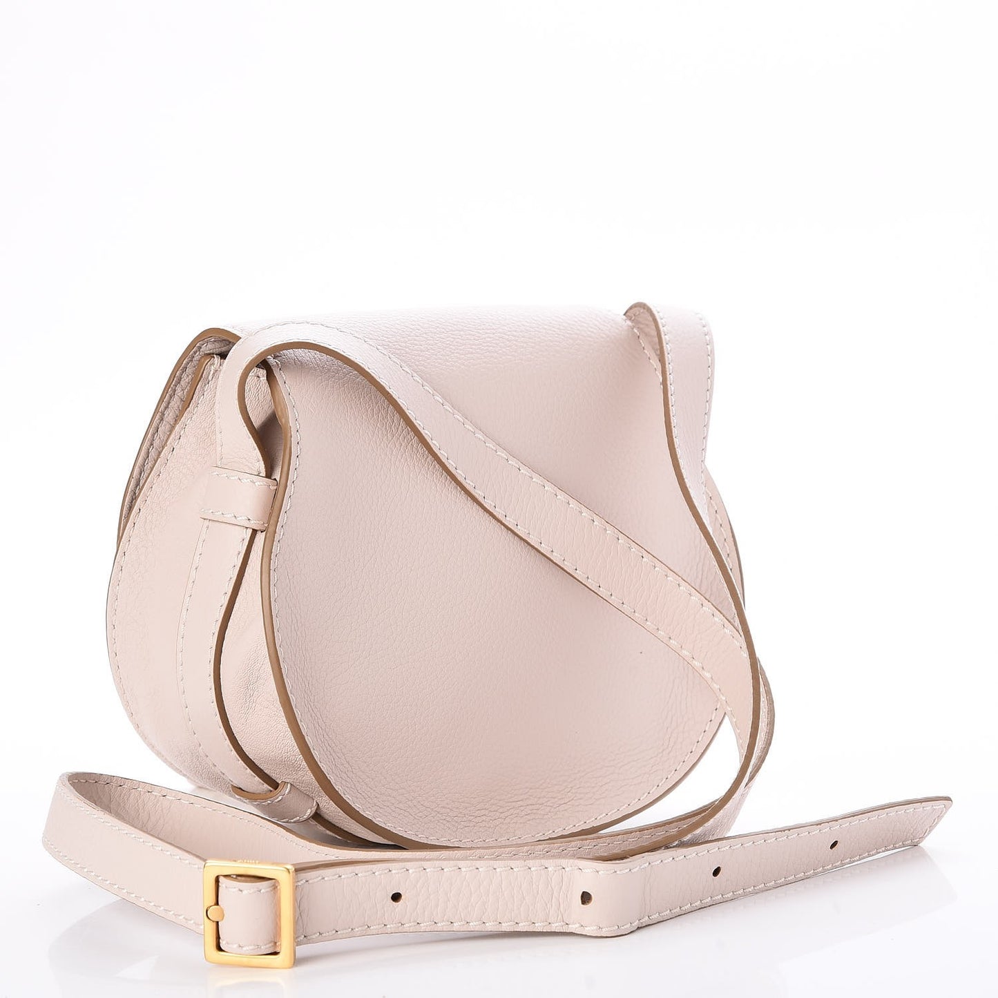 Calfskin Mini Marcie Round Crossbody Bag Abstract White