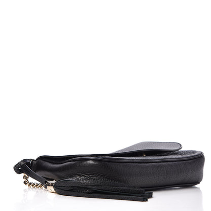 Gucci Pebbled Calfskin Medium Soho Flap Crossbody Black 4 of 9