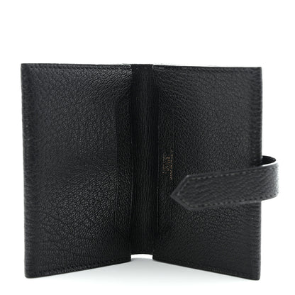 Hermes Chevre Mysore Bearn Card Holder Wallet Black 5 of 8