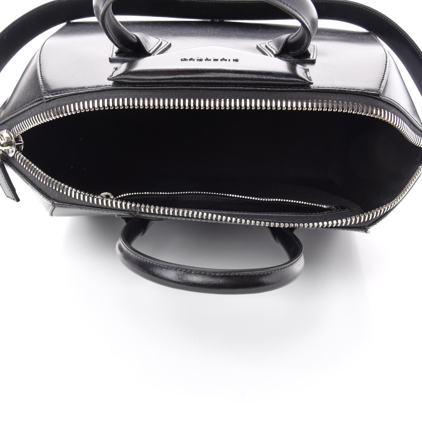 Shiny Lord Calfskin Medium Antigona Black
