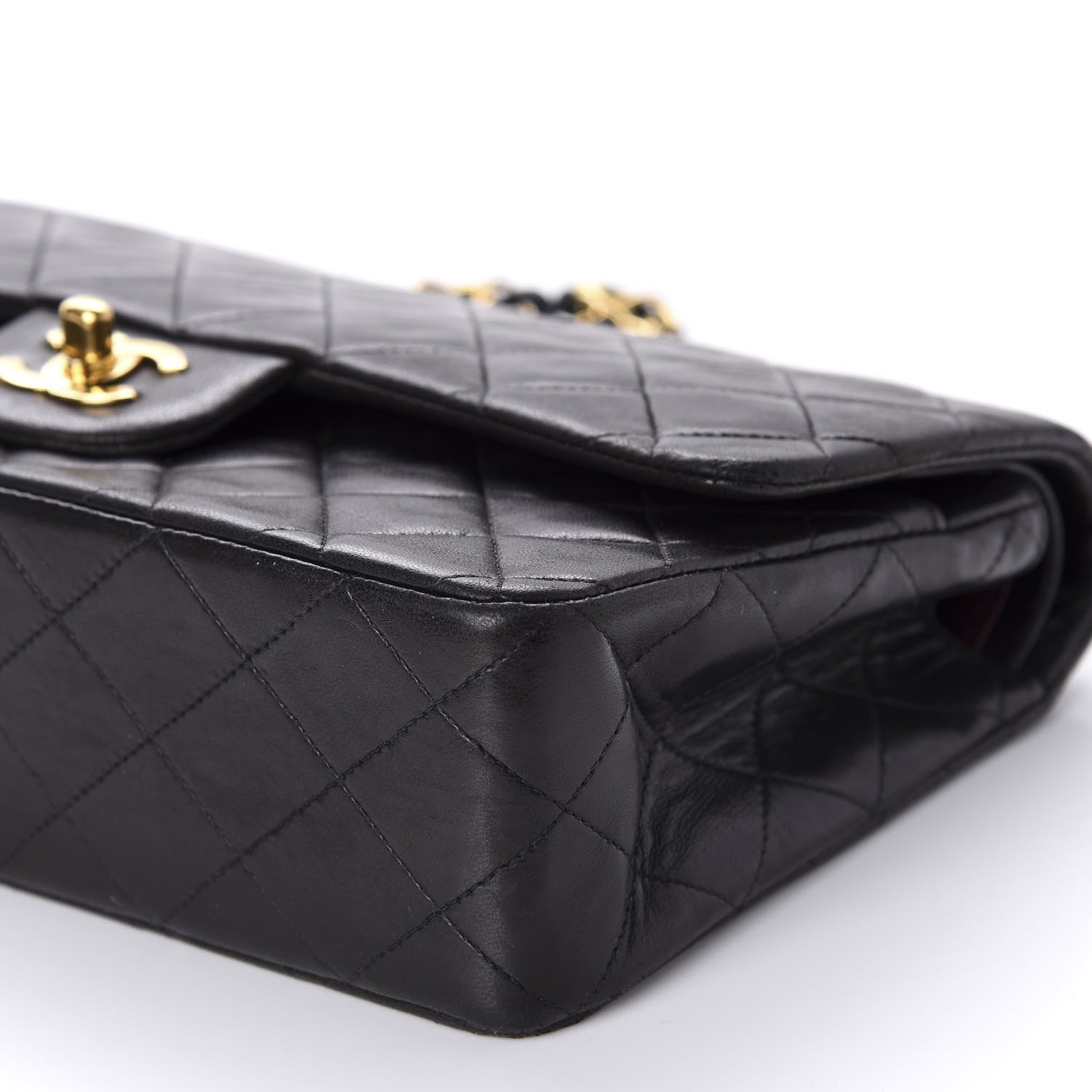 Chanel Lambskin Quilted Medium Double Flap Black 7 of 11