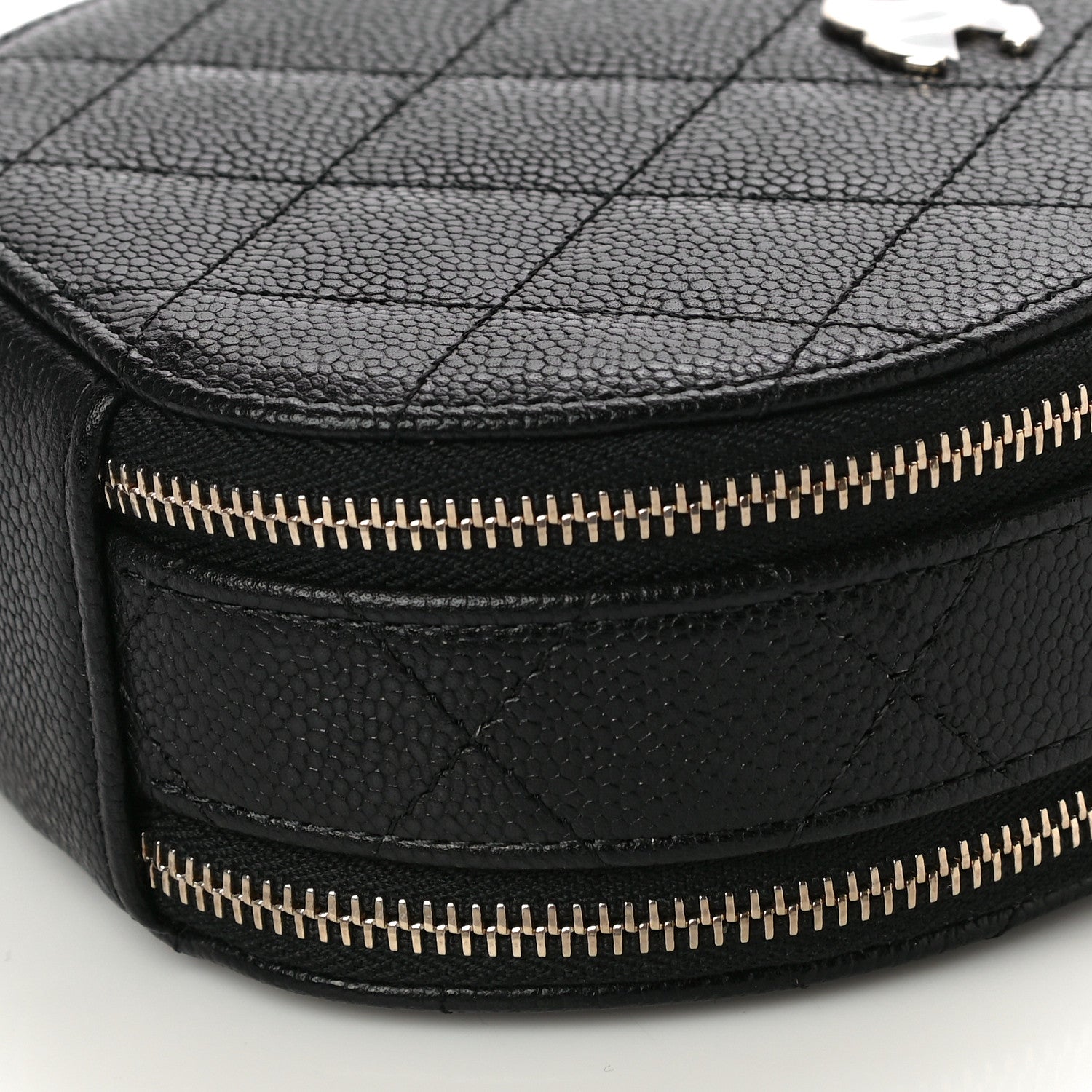 Chanel Caviar Quilted Round Handle With Care Vanity With Chain Black 10 of 11