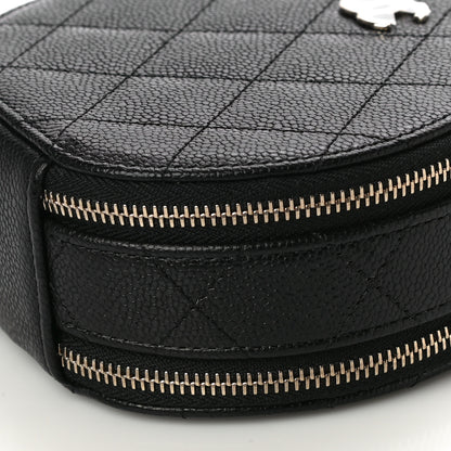 Chanel Caviar Quilted Round Handle With Care Vanity With Chain Black 10 of 11
