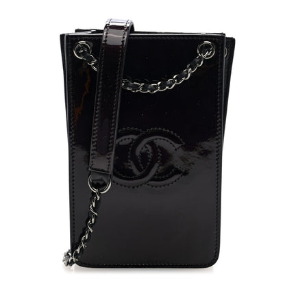 Chanel Patent CC Phone Holder Crossbody Black 1 of 10