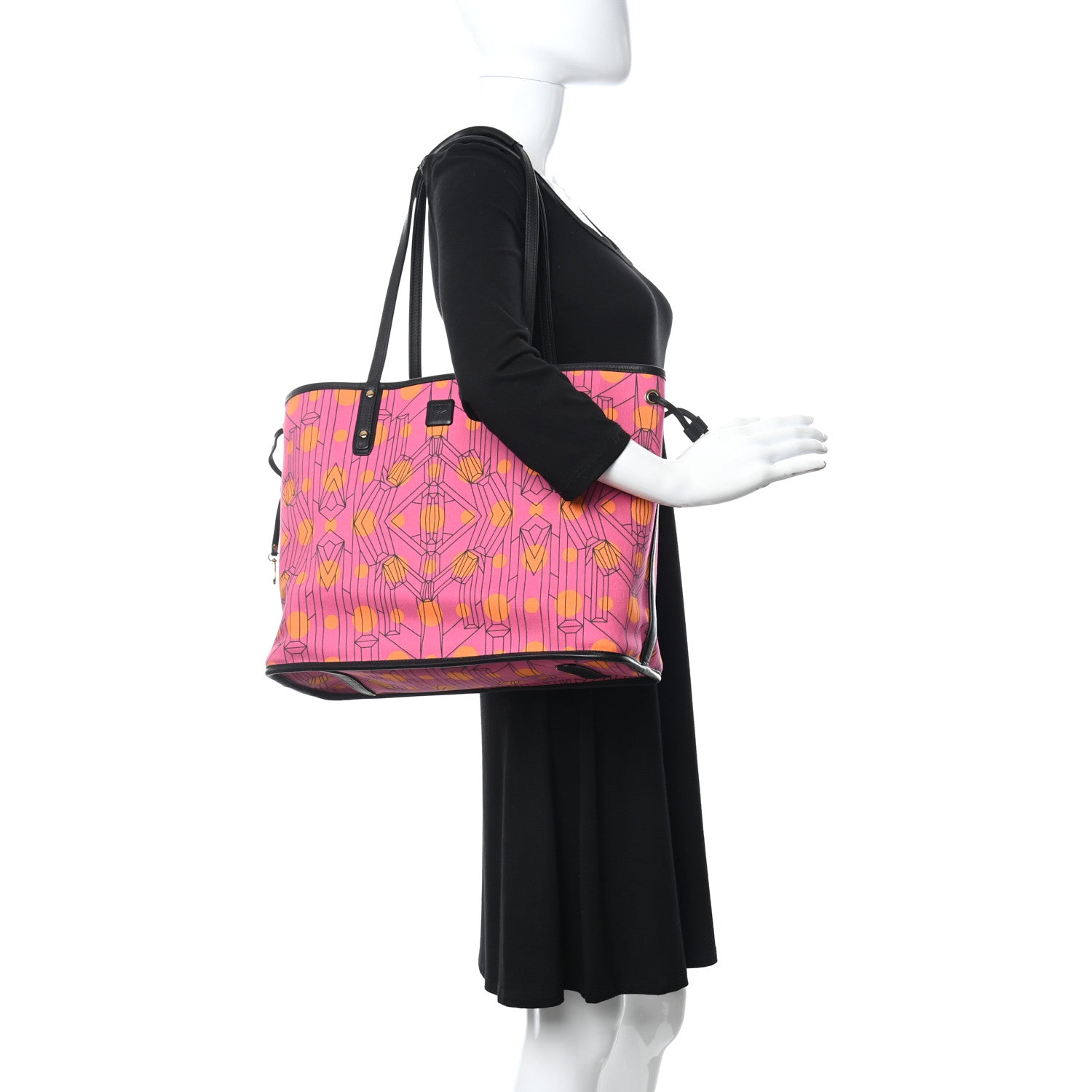 MCM Visetos Medium Project Reversible Shopper Tote Pink 2 of 15