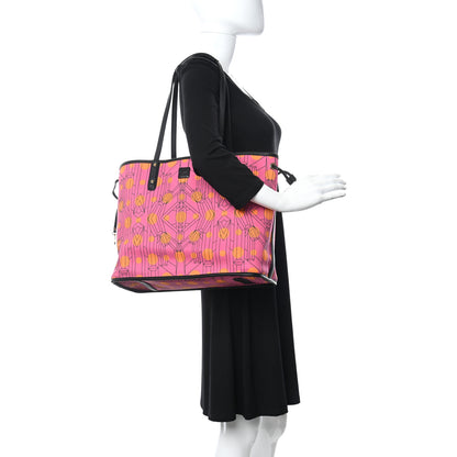 MCM Visetos Medium Project Reversible Shopper Tote Pink 2 of 15