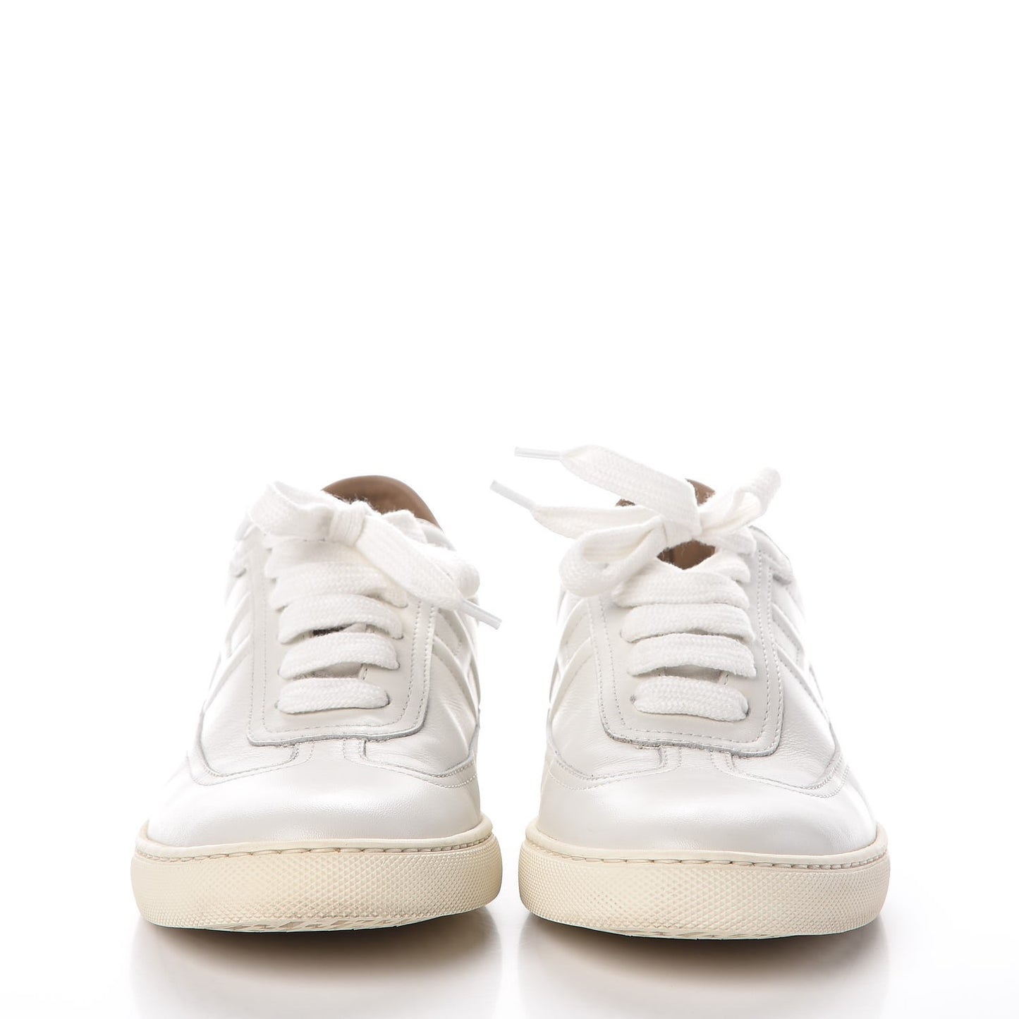 Calfskin Quicker Sneakers 36.5 White Orange