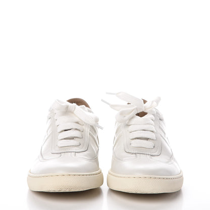 Hermes Calfskin Quicker Sneakers 36.5 White Orange 2 of 10