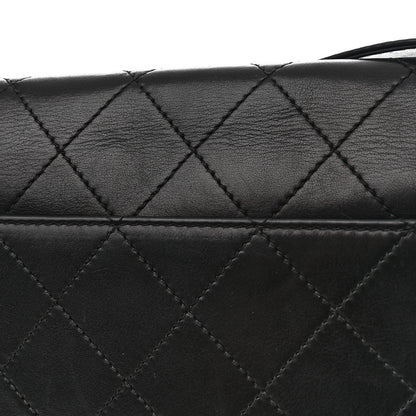 Chanel Lambskin Quilted CC Flap Shoulder Bag Black 14 of 15