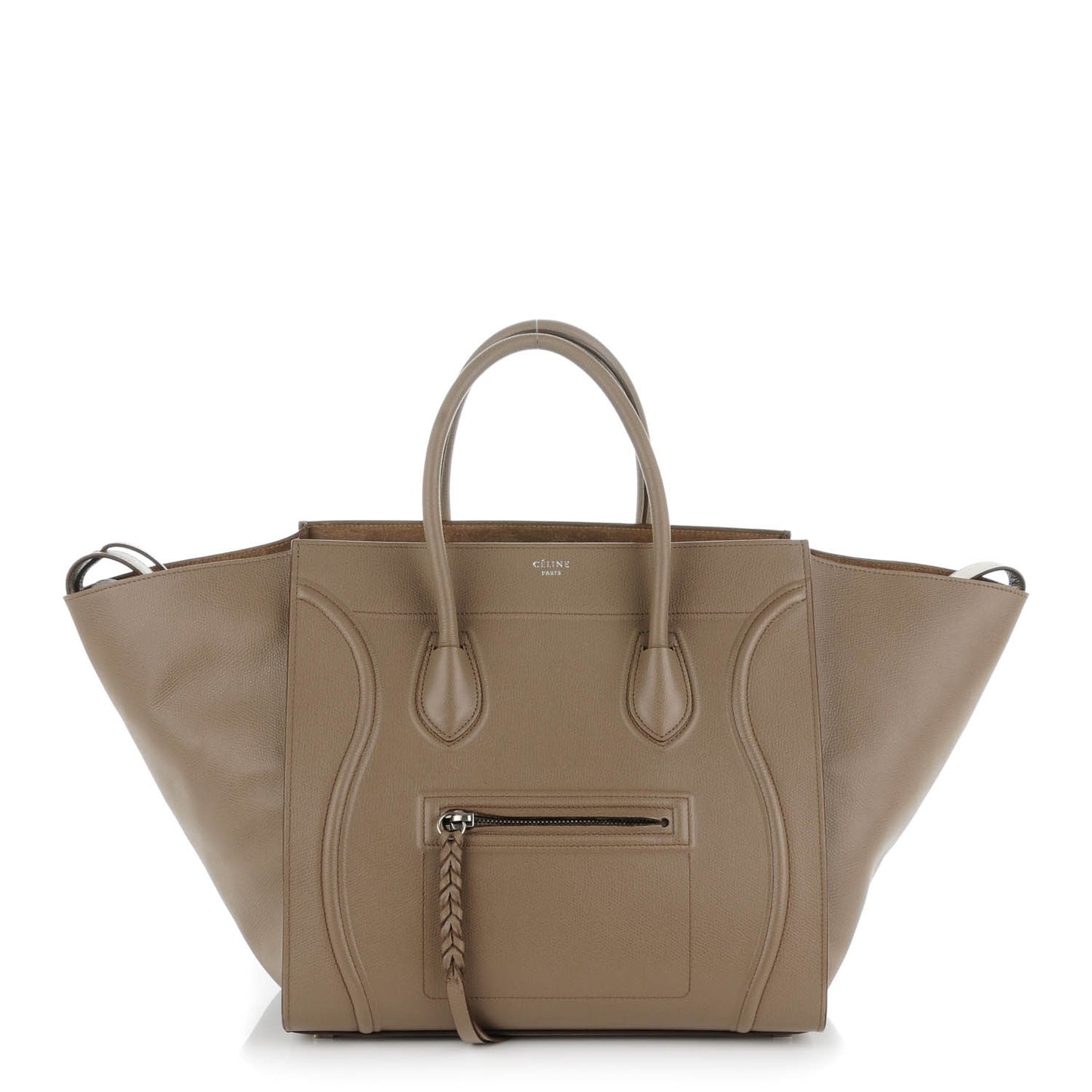 Grained Calfskin Medium Phantom Luggage Taupe