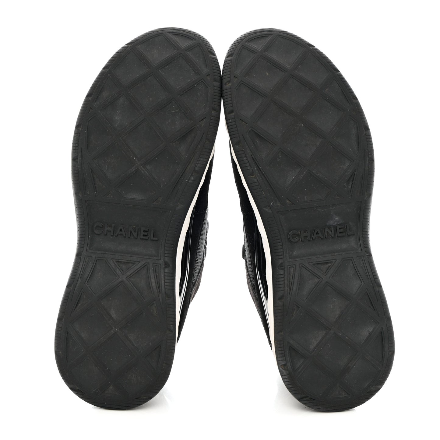Velvet Calfskin Mixed Fibers CC Sneakers 39 Black