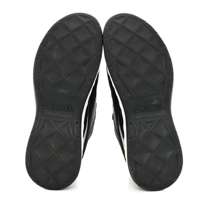 Chanel Velvet Calfskin Mixed Fibers CC Sneakers 39 Black 5 of 15