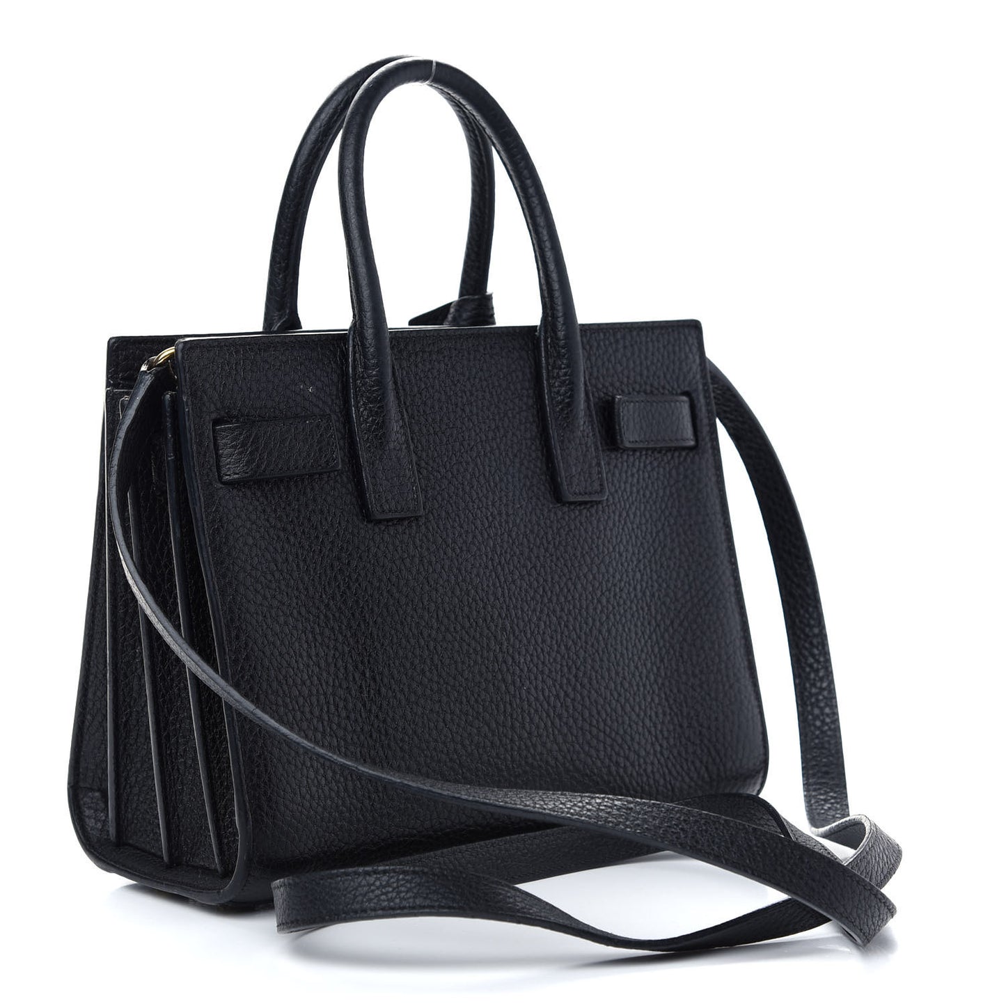 Grained Calfskin Nano Sac De Jour Black
