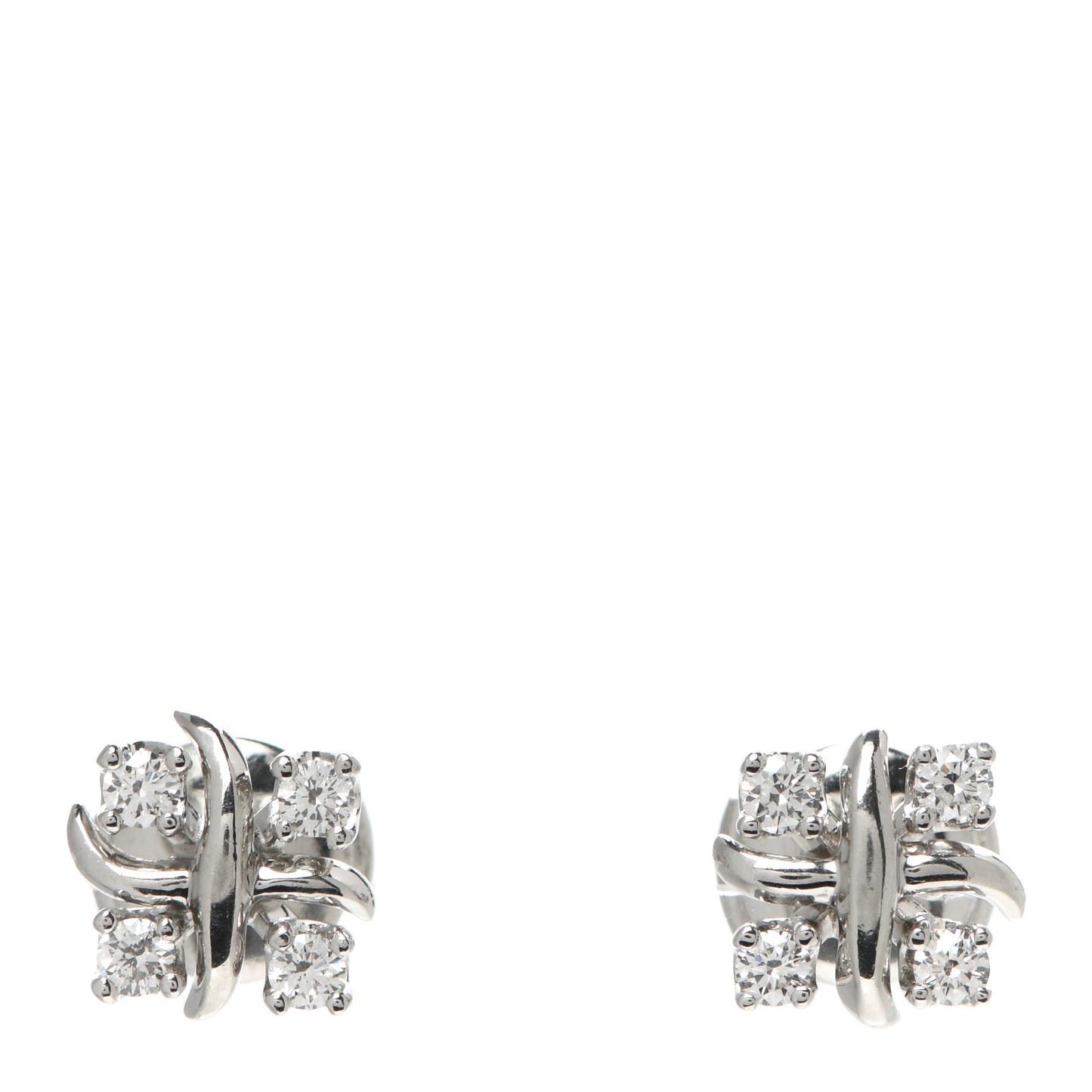 Platinum Diamond Schlumberger Lynn Earrings