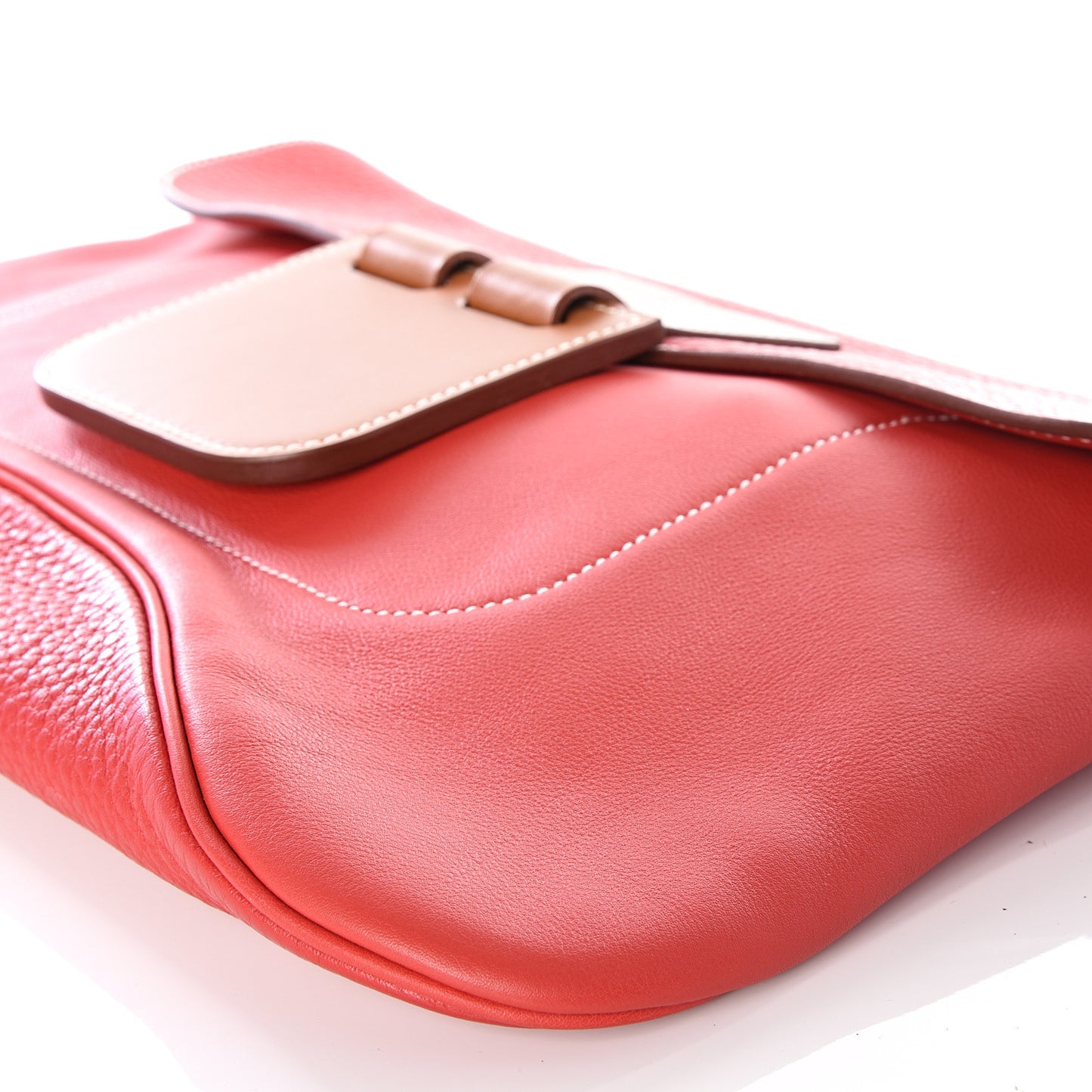 Swift Taurillon Clemence Vache Hunter Virevolte Pochette Vermillon Rouge Casaque Fauve