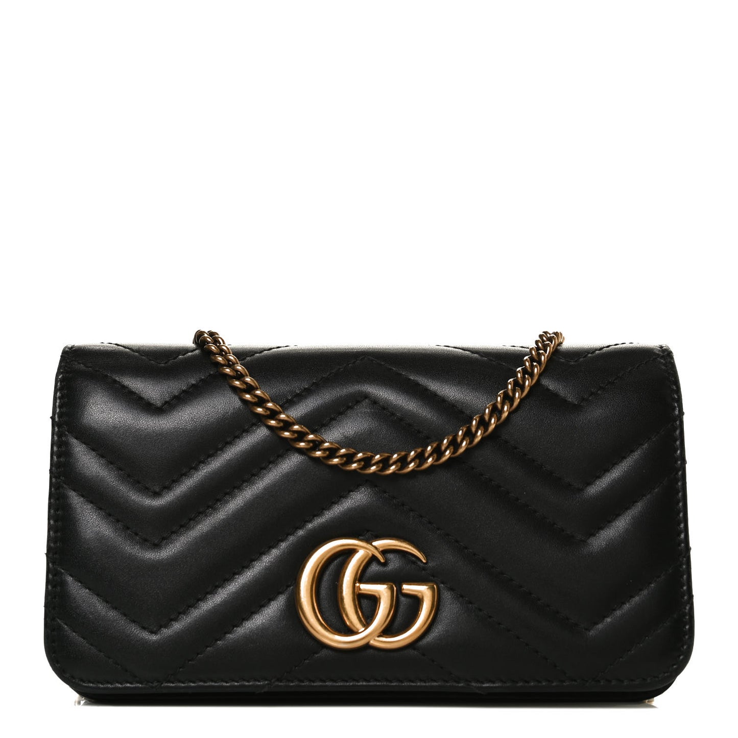 Calfskin Matelasse GG Marmont Mini Bag Black